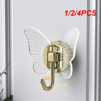 1/2/4PCS No-Punch Wall Hooks Wall Hanging Strong Adhesive Hook Clothes Rack Storage Luxury Bathroom Set Bathroom Wall