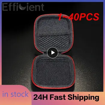 1~40PCS mini ausinių apsauginė krepšio dėžutė kietas EVA dėklas skaitmeninis įkroviklis ausinių laikymo krepšys USB duomenų kabelio organizatorius nešiojimas