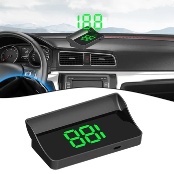 Car GPS HUD Head Up Display Automatinis projektorius Borto kompiuterio spidometras Odometras Automobilio skaitmeninis greitis universalus