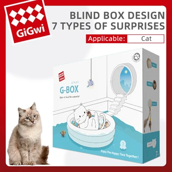 GiGwi Cat Žaislai Elektrinis katinas Teaser Stick Garso gamyba Maži varpai Skamba žaislas lauke Interaktyvus aklųjų dėžutė Augintiniai Supplie