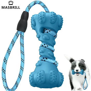 MASBRILL Šunų žaislas Tvirtas augintinis Molinis kramtomasis žaislas Šuo Dantų šepetėlis Kramtomasis žaislas Interaktyvus žaislas Kietas natūralaus kaučiuko šuniukai Kramtomasis žaislas šuniui