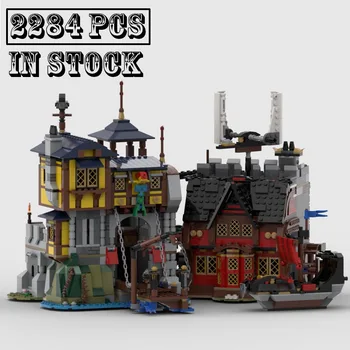 Naujasis MOC-150348 Pilis ir piratai (ir Cthulhu) Statybiniai blokai Kaladėlės Filmo scenos surinkimas Vaikai Vaikai Žaislai Gimtadieniai Dovanos
